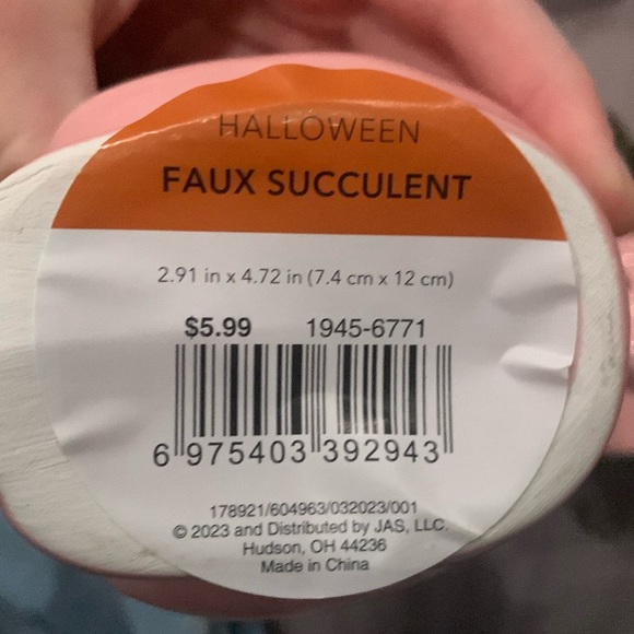 A set of two pink skull fake plant decor. - Picture 4 of 4